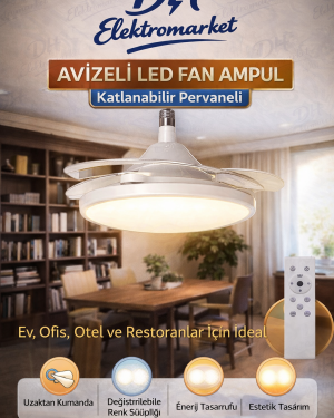 CATA CT-1156 Dolunay Kumandalı Dimlenebilir Fan LED Ampul
