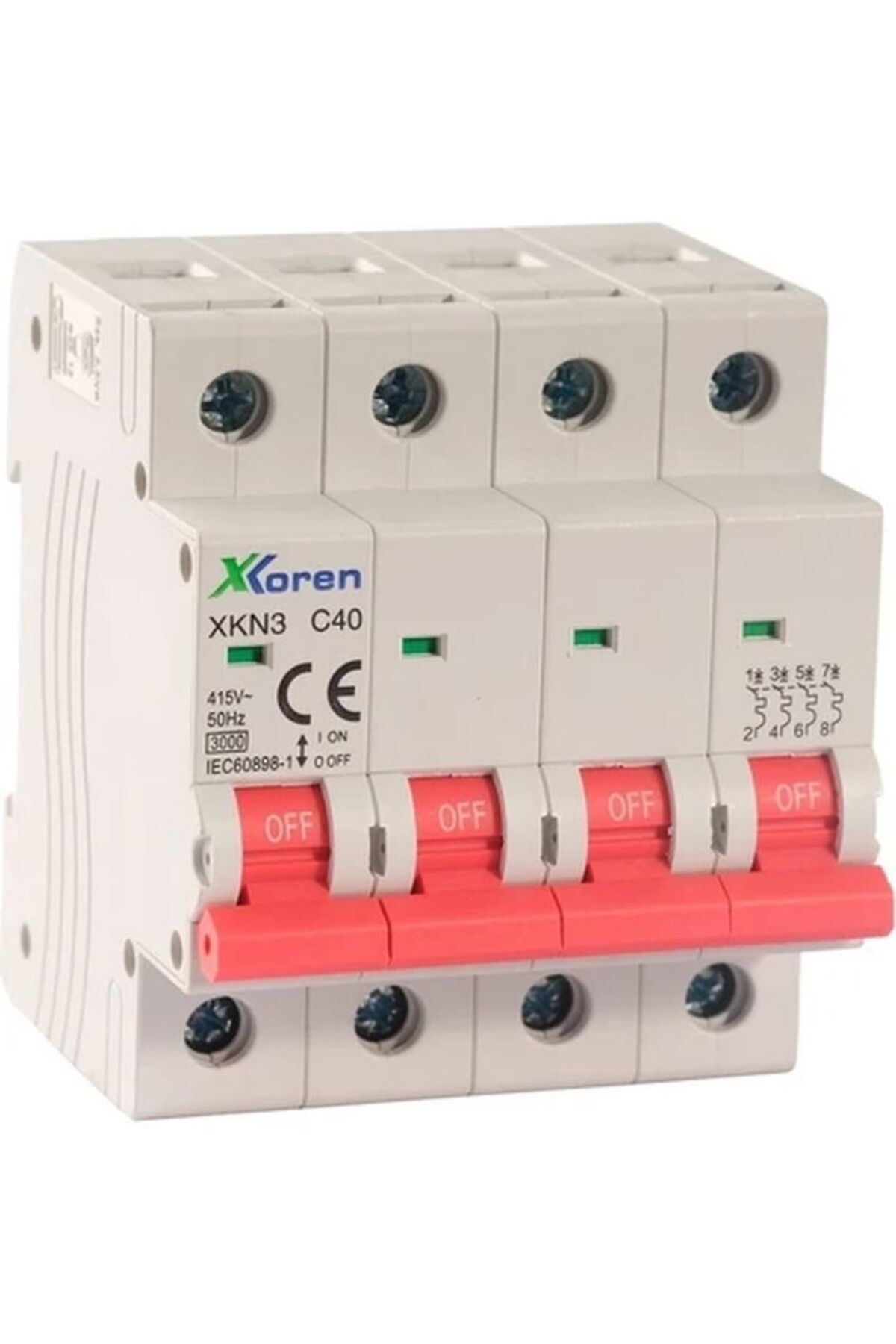 4X40A C Tipi Grup Sigorta 1 Xkoren 4X40A C Tipi Grup Sigorta