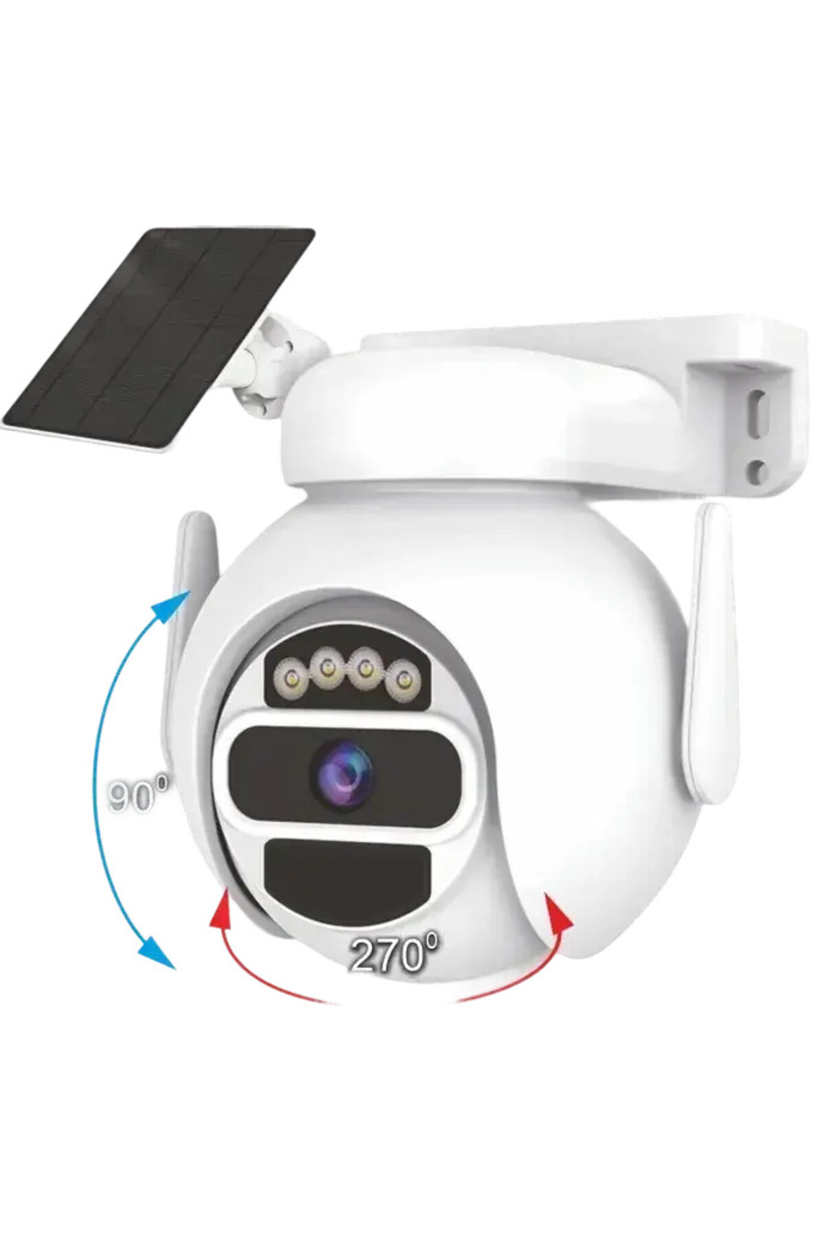 Solar Dış Mekan Akıllı Güvenlik Kamerası Şarjlı Solar IP Kamera CT-4052