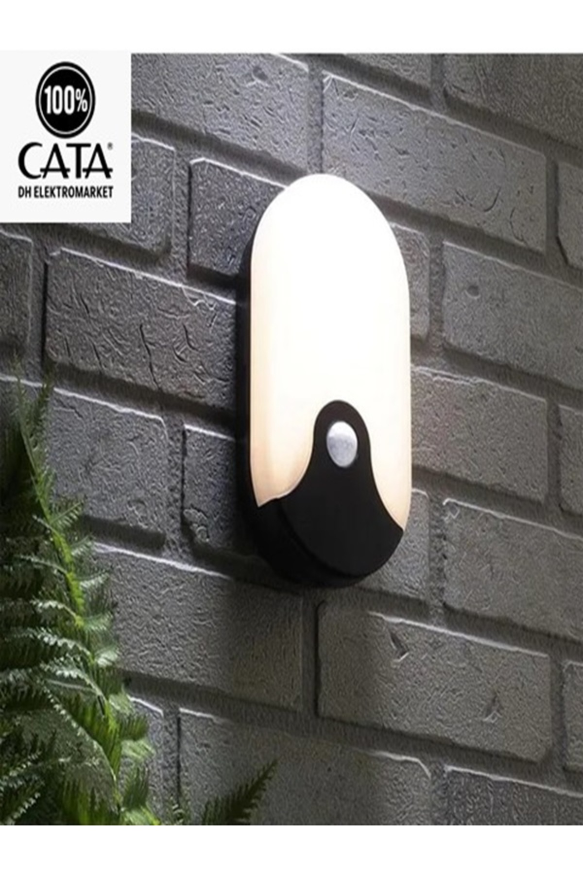 20 W Sensörlü Palermo Led Duvar Armatürü - Sarı Işık (4000K) - Siyah Kasa