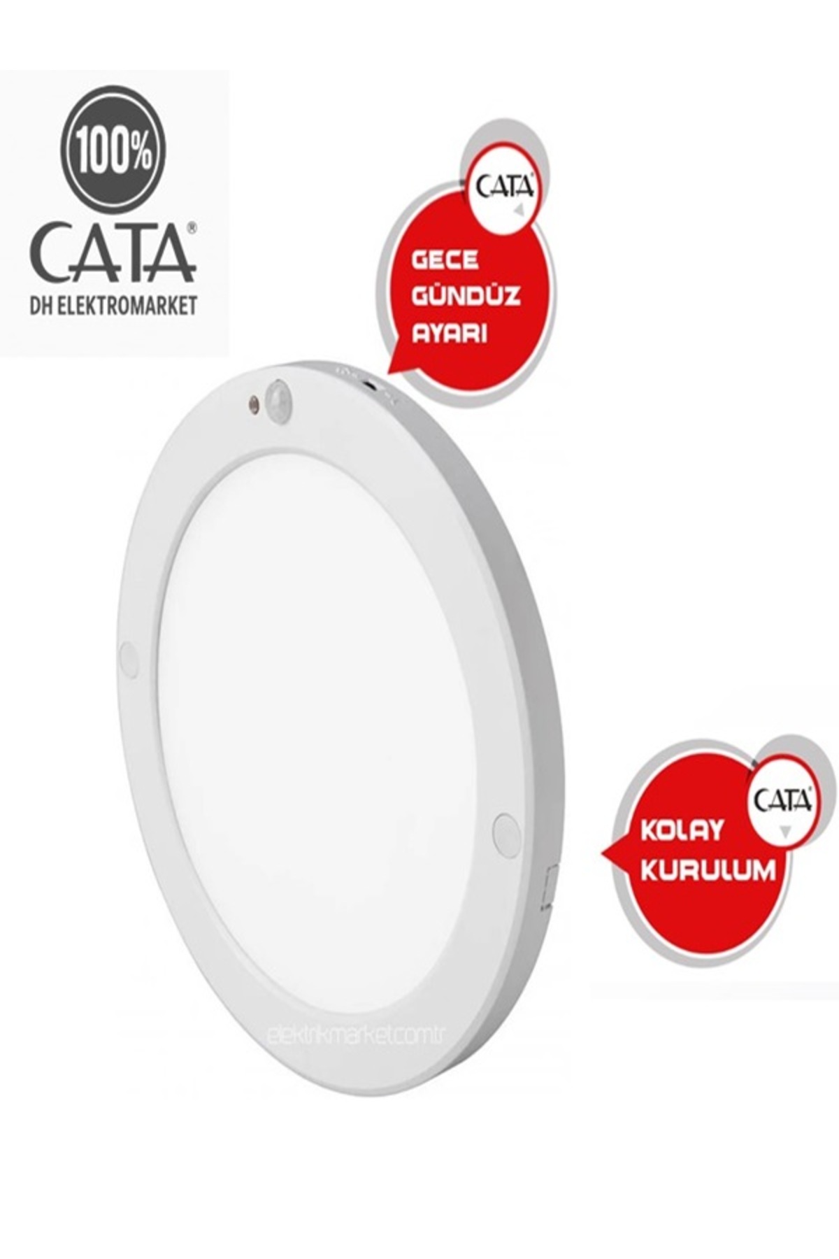 Sıva Üstü Led Sensörlü Tavan Armatürü Ct-9247 Beyaz Işık