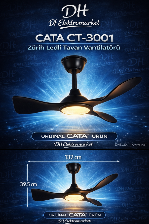 CATA CT-3001 Akıllı LED Tavan Vantilatörü